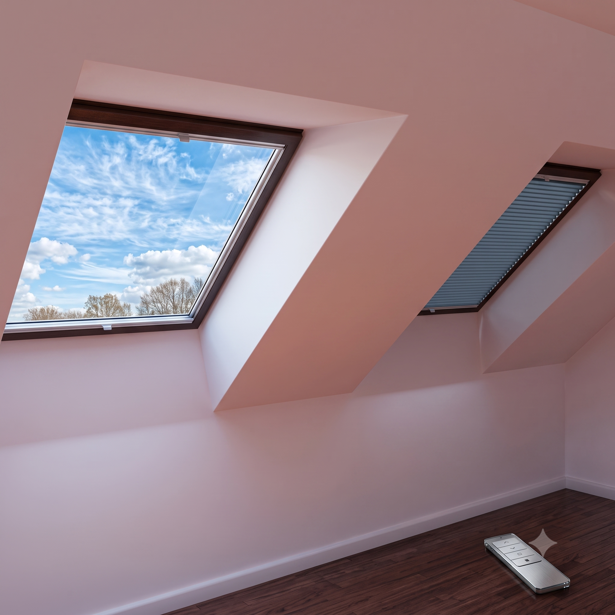 Motorized Room Darkening Skylight Blinds