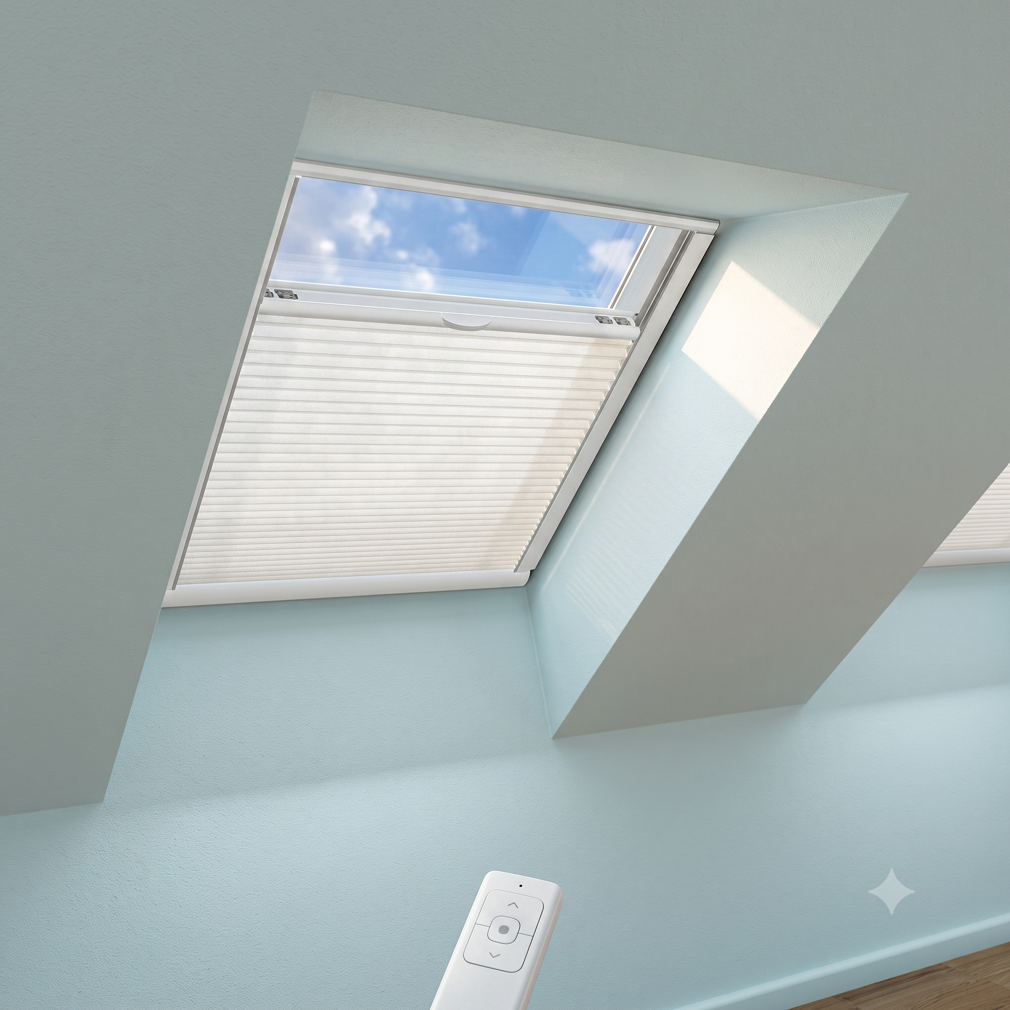 Motorized Skylight Blinds with remote control