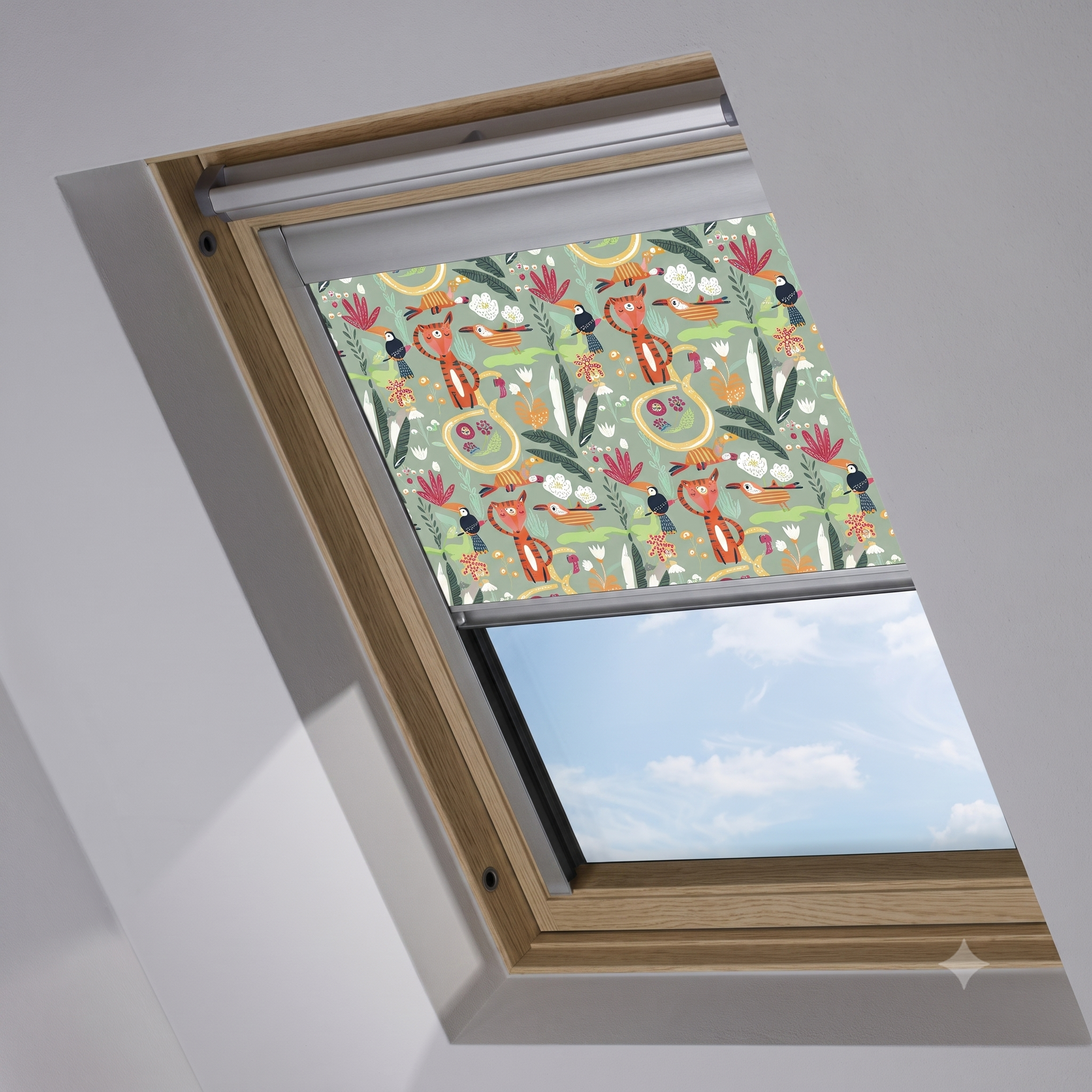 Printed Blackout Skylight Blinds for children's room