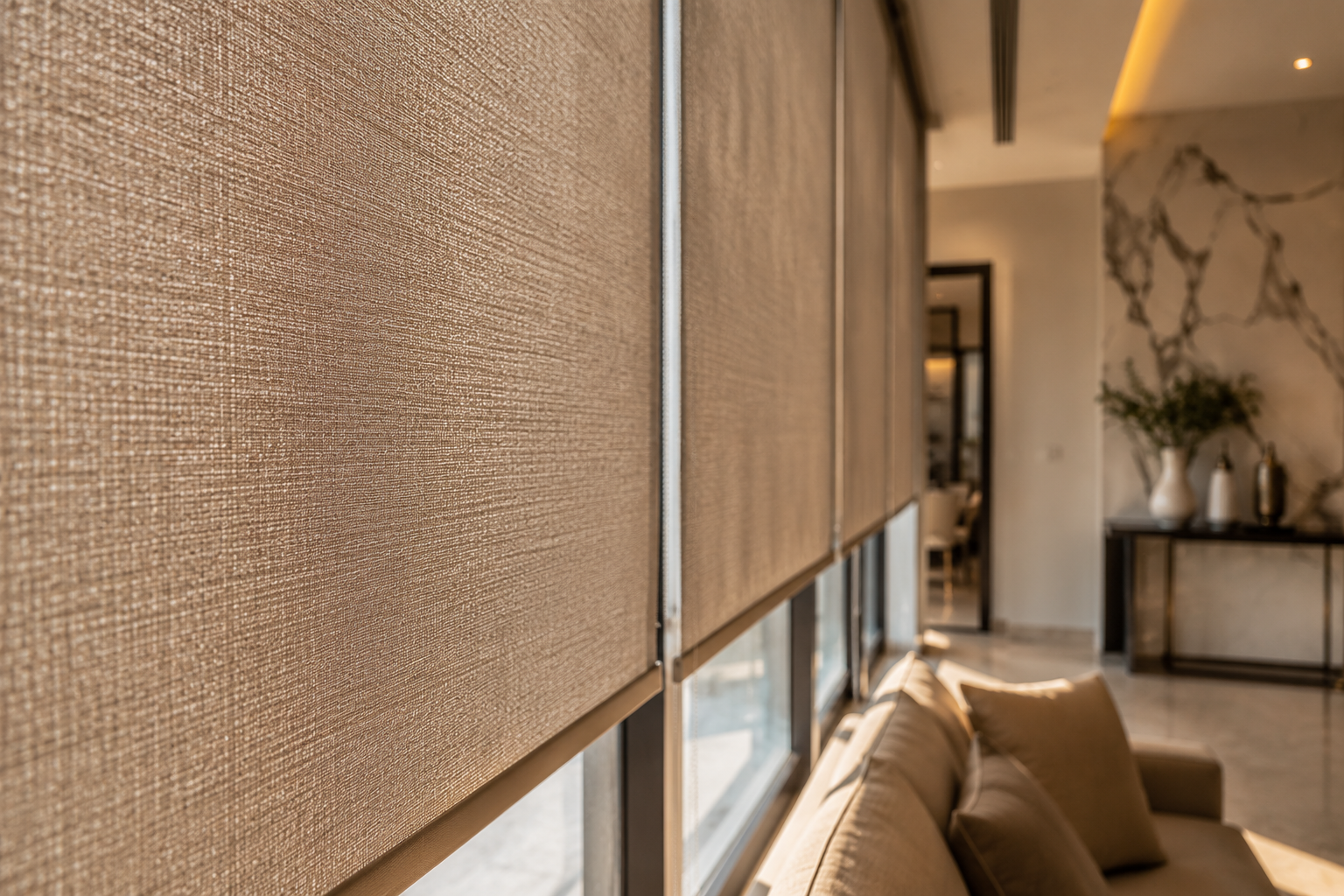 Roller Blinds in Modern Home