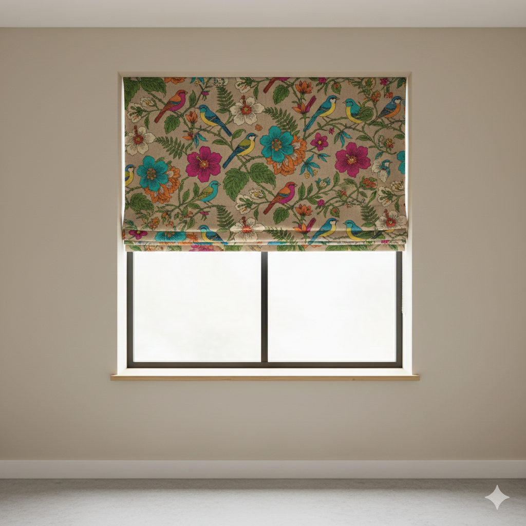 Standard window with customized blinds
