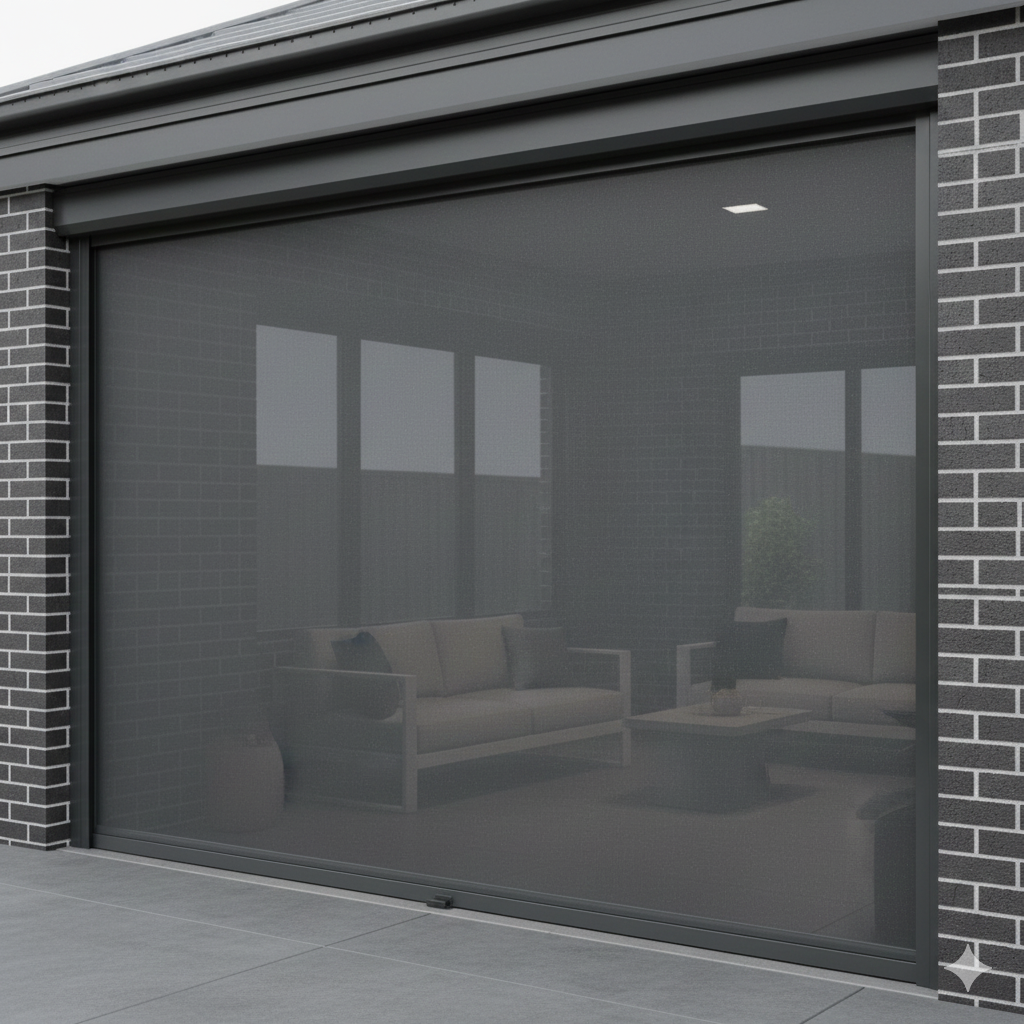 Ziptrack blinds for outdoor spaces