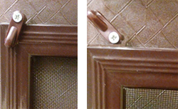 Locking system for Non Magnetic Insect Screen