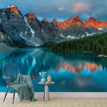 Blue Design Print Wallpaper